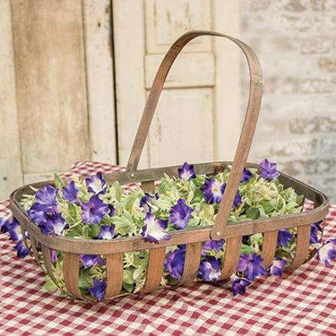 Rectangle Tobacco Basket With Handle - The Fox Decor